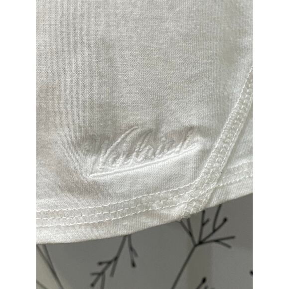 WOOLRICH Seasalt White Eyelet trim Split Neck Top MEDIUM 100% Cotton Base Staple - Picture 4 of 7